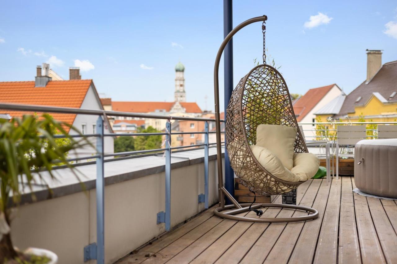 Arbio I Premium Penthouse Apartment Augsburg Buitenkant foto