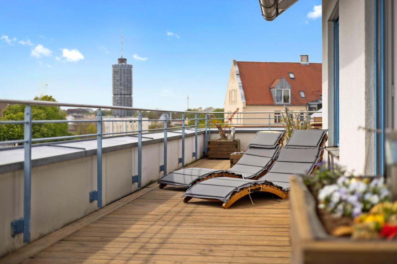 Arbio I Premium Penthouse Apartment Augsburg Buitenkant foto