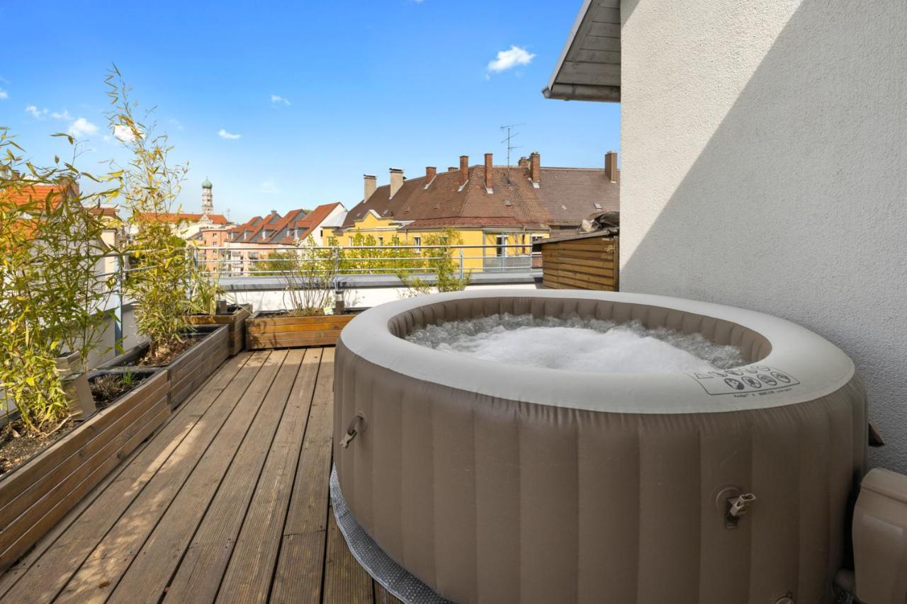 Arbio I Premium Penthouse Apartment Augsburg Buitenkant foto