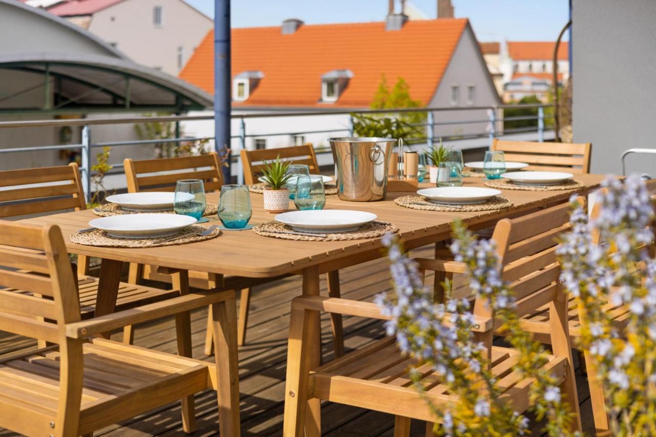 Arbio I Premium Penthouse Apartment Augsburg Buitenkant foto