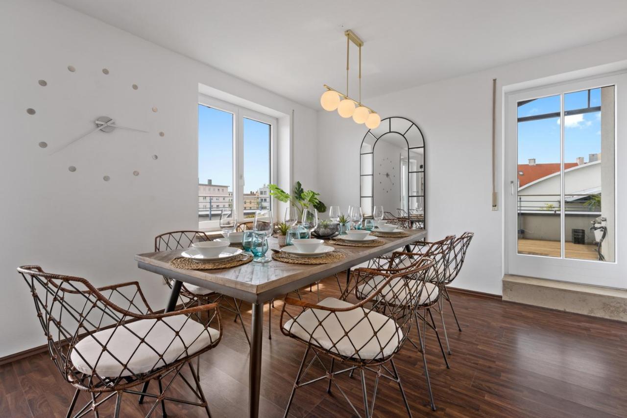 Arbio I Premium Penthouse Apartment Augsburg Buitenkant foto